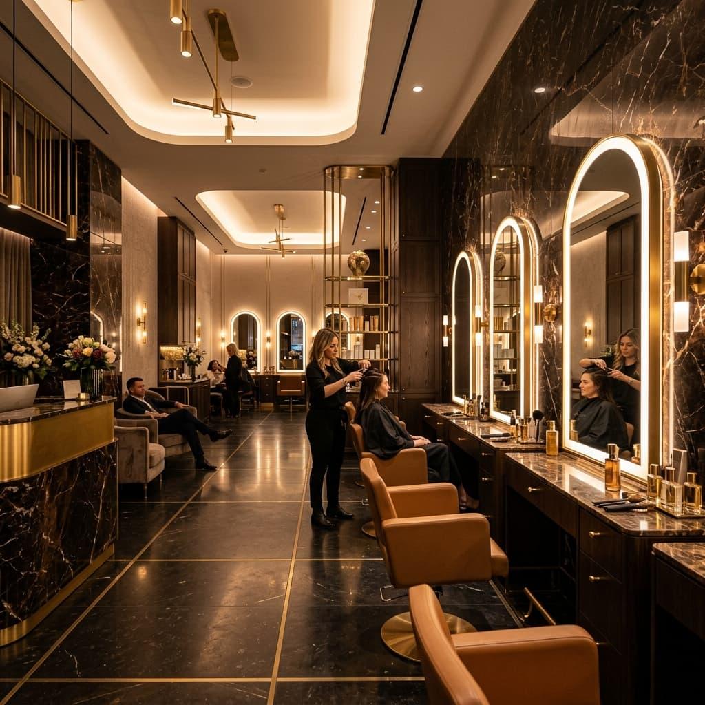 The warm, private interior of Luna & Co.